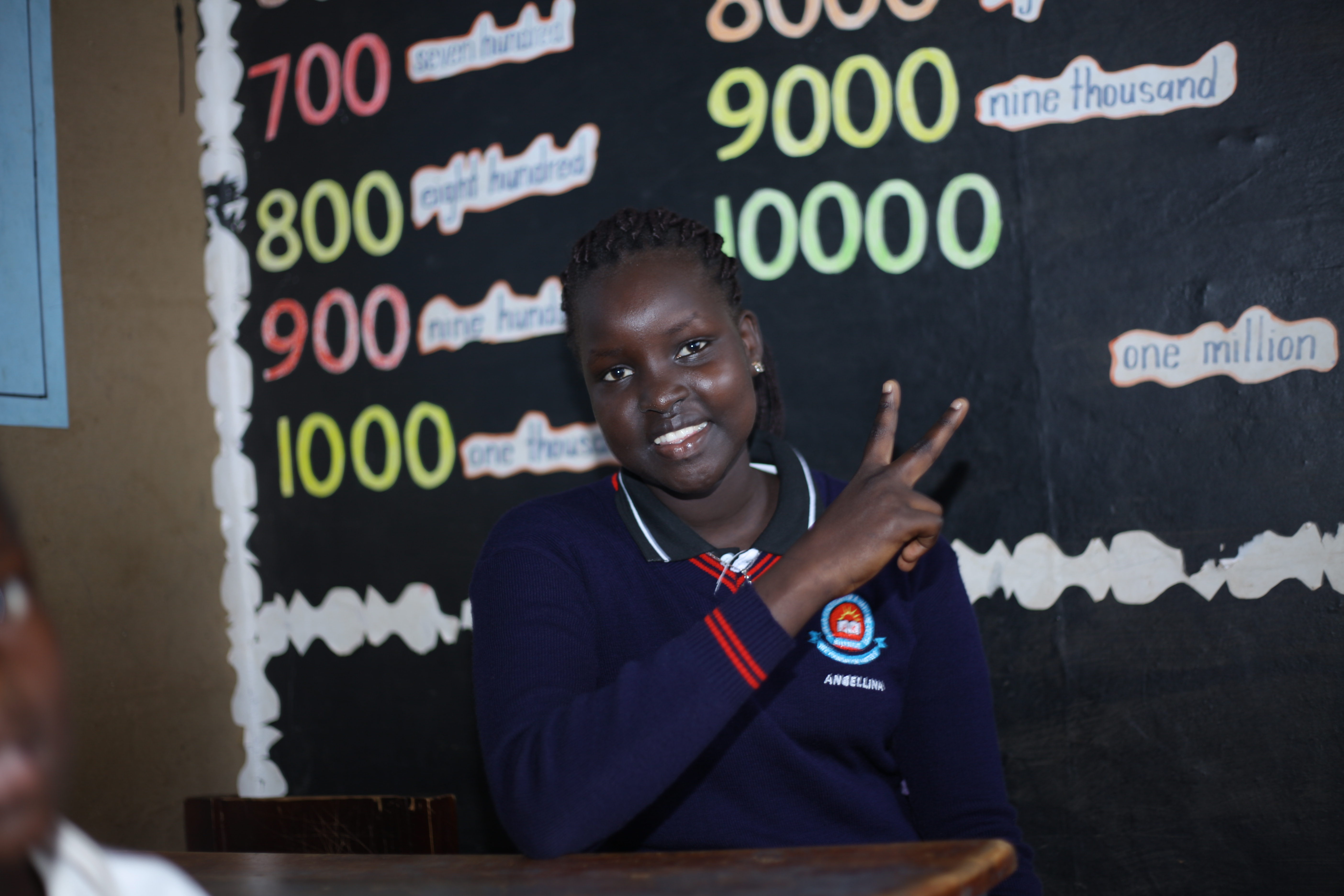 Student participating in class